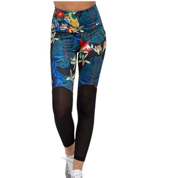 Nike Women's Power Active Sport HighWaist Training Hiking Floral Pants - Picture 1 of 9